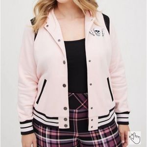 Torrid varsity skull jacket size 0